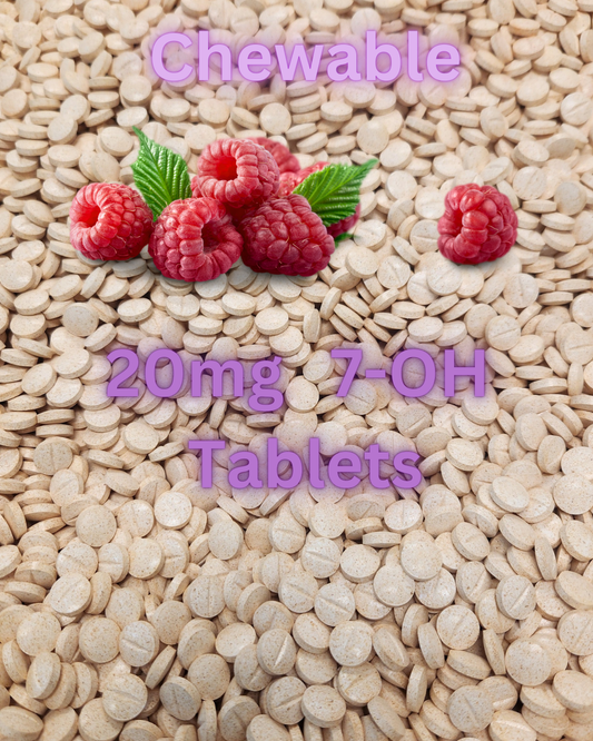 100ct Red Raspberry 20mg 7-OH Tablets