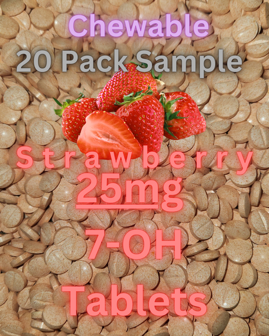 20ct Strawberry 25mg 7-OH Tablets